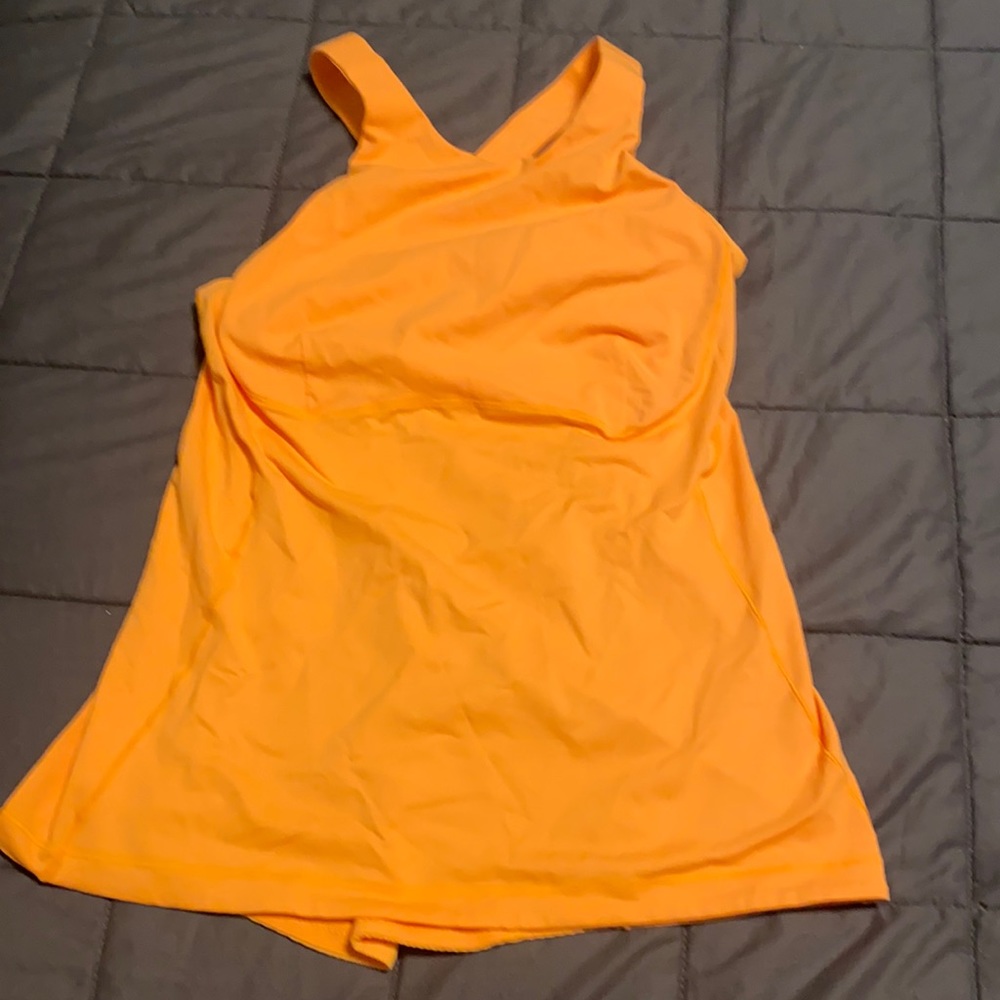 Bright Orange LULULEMON Workout Top
